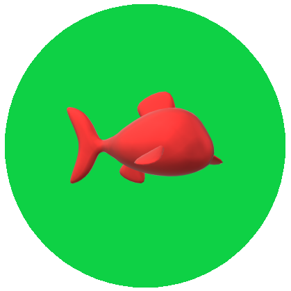 魚右向き緑マーク4