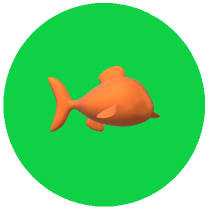魚右向き緑マーク5