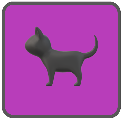 猫ボタン紫2