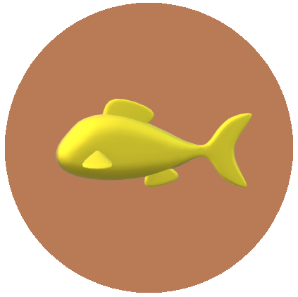 魚茶色マーク6